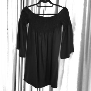 ZARA black off the should mini dress